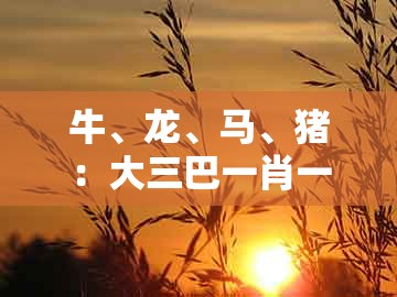 牛、龙、马、猪：大三巴一肖一码100最准及澳门大三巴一肖一特学校怎么报名详尽解答、专家解析解释与落实​-警惕虚假信息迷雾